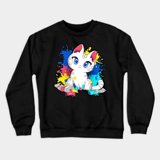 Painter Kitty Crewneck Sweatshirt